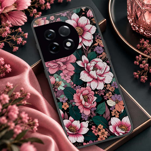 OnePlus 11 Cover - ONation Botanical Bloom Series - HQ Ultra Shine Premium Infinity Glass Soft Silicon Borders Case