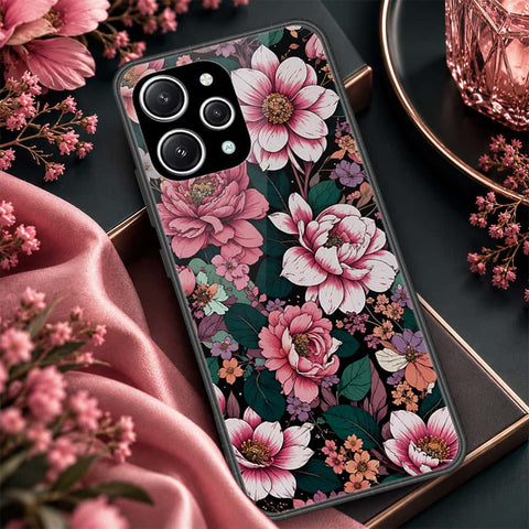 Xiaomi Redmi 12 Cover - ONation Botanical Bloom Series - HQ Ultra Shine Premium Infinity Glass Soft Silicon Borders Case