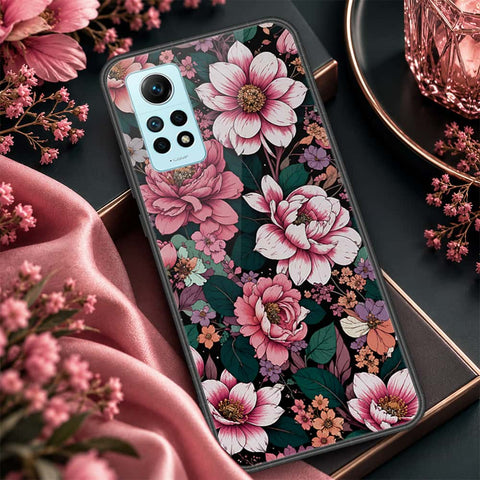 Xiaomi Redmi Note 12 Pro 4G Cover - ONation Botanical Bloom Series - HQ Ultra Shine Premium Infinity Glass Soft Silicon Borders Case