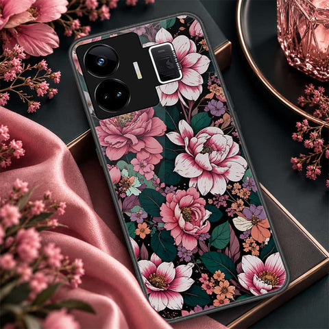 Realme GT Neo 5 Cover - ONation Botanical Bloom Series - HQ Ultra Shine Premium Infinity Glass Soft Silicon Borders Case