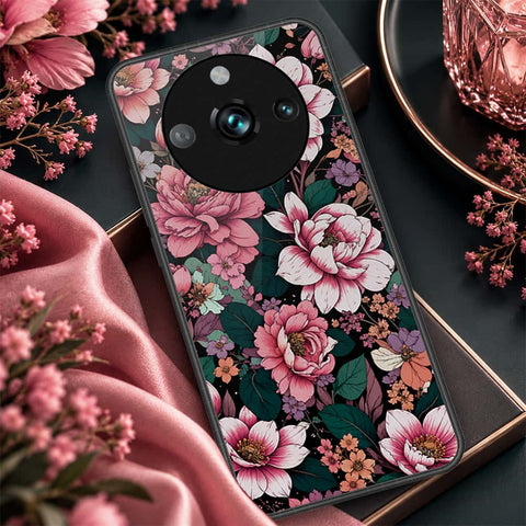 Realme 11 Pro Plus Cover - ONation Botanical Bloom Series - HQ Ultra Shine Premium Infinity Glass Soft Silicon Borders Case