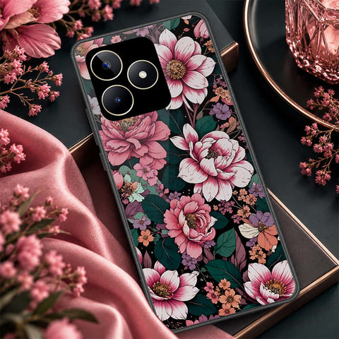 Realme C53 Cover - ONation Botanical Bloom Series - HQ Ultra Shine Premium Infinity Glass Soft Silicon Borders Case