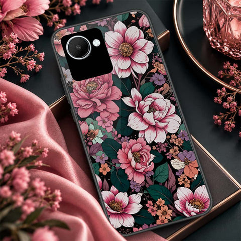 Realme C30 Cover - ONation Botanical Bloom Series - HQ Ultra Shine Premium Infinity Glass Soft Silicon Borders Case