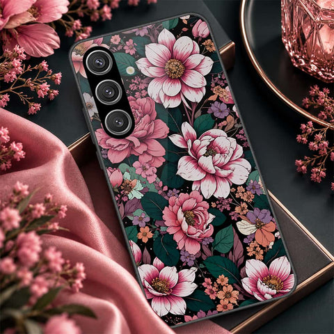 Samsung Galaxy S26 Plus Cover - ONation Botanical Bloom Series - HQ Ultra Shine Premium Infinity Glass Soft Silicon Borders Case