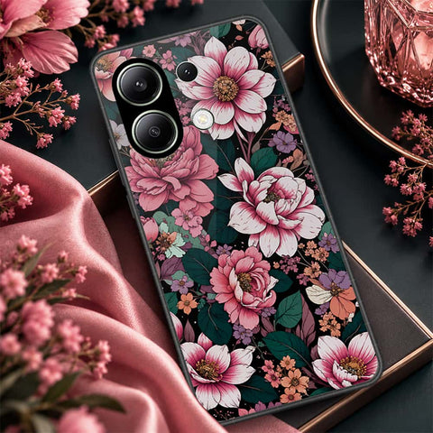 Xiaomi Redmi Note 14S Cover - ONation Botanical Bloom Series - HQ Ultra Shine Premium Infinity Glass Soft Silicon Borders Case
