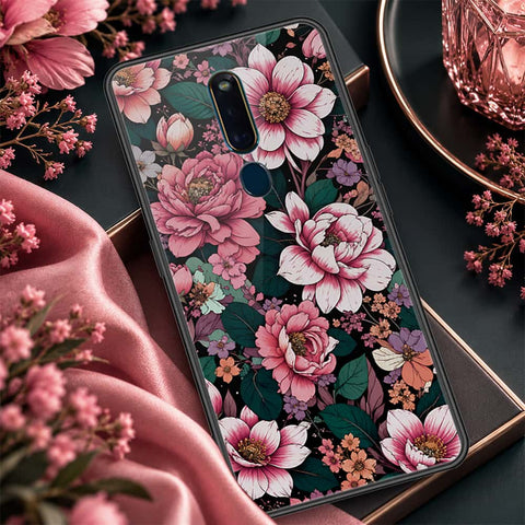 Huawei Honor Play 8A Cover - ONation Botanical Bloom Series - HQ Ultra Shine Premium Infinity Glass Soft Silicon Borders Case