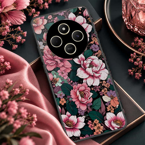 Xiaomi Redmi 14C Cover - ONation Botanical Bloom Series - HQ Ultra Shine Premium Infinity Glass Soft Silicon Borders Case