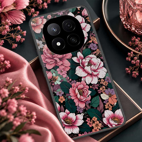 Xiaomi Poco X7 Cover - ONation Botanical Bloom Series - HQ Ultra Shine Premium Infinity Glass Soft Silicon Borders Case