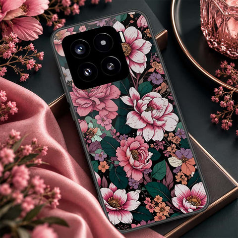 Xiaomi 15 Cover - ONation Botanical Bloom Series - HQ Ultra Shine Premium Infinity Glass Soft Silicon Borders Case