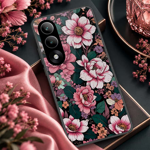 OnePlus Nord 5 Cover - ONation Botanical Bloom Series - HQ Ultra Shine Premium Infinity Glass Soft Silicon Borders Case
