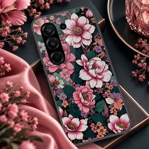 Tecno Camon 50 Ultra Cover - ONation Botanical Bloom Series - HQ Ultra Shine Premium Infinity Glass Soft Silicon Borders Case