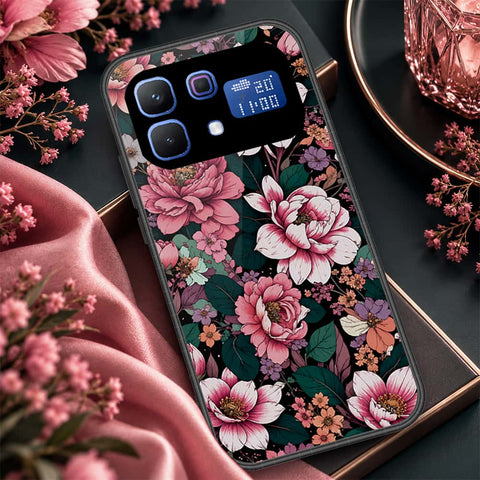 Infinix Note 60 Cover - ONation Botanical Bloom Series - HQ Ultra Shine Premium Infinity Glass Soft Silicon Borders Case