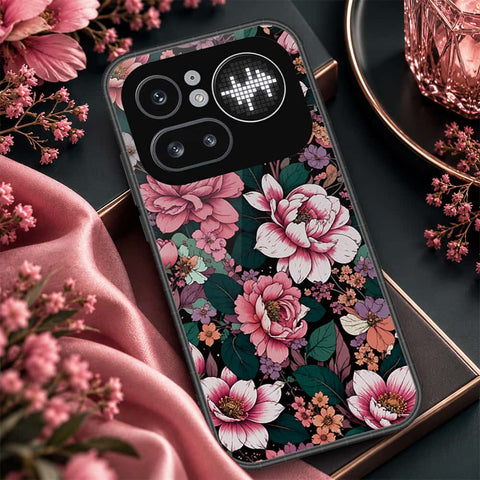 Nothing Phone 4a Pro Cover - ONation Botanical Bloom Series - HQ Ultra Shine Premium Infinity Glass Soft Silicon Borders Case