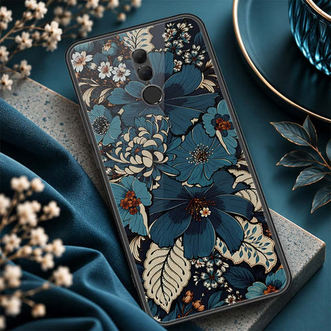 Huawei Mate 20 Lite Cover - ONation Botanical Bloom Series - HQ Ultra Shine Premium Infinity Glass Soft Silicon Borders Case