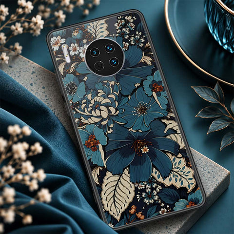 Huawei Mate 30 Cover - ONation Botanical Bloom Series - HQ Ultra Shine Premium Infinity Glass Soft Silicon Borders Case
