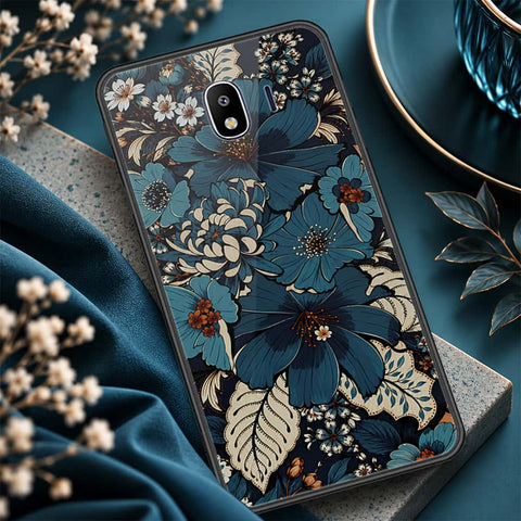 Samsung Galaxy J4 2018 Cover - ONation Botanical Bloom Series - HQ Ultra Shine Premium Infinity Glass Soft Silicon Borders Case
