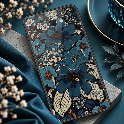 Samsung Galaxy J7 Prime Cover - ONation Botanical Bloom Series - HQ Ultra Shine Premium Infinity Glass Soft Silicon Borders Case