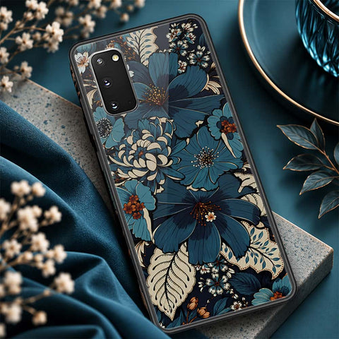 Samsung Galaxy S20 Plus Cover - ONation Botanical Bloom Series - HQ Ultra Shine Premium Infinity Glass Soft Silicon Borders Case