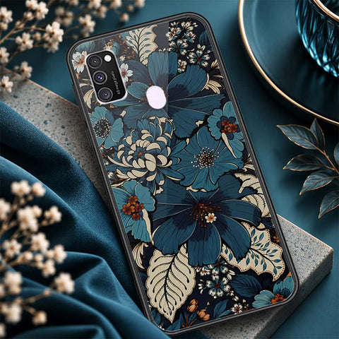 Samsung Galaxy M30s Cover - ONation Botanical Bloom Series - HQ Ultra Shine Premium Infinity Glass Soft Silicon Borders Case