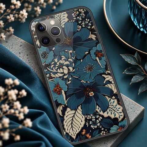 iPhone 12 Pro Max - ONation Botanical Bloom Series - HQ Ultra Shine Premium Infinity Glass Soft Silicon Borders Case