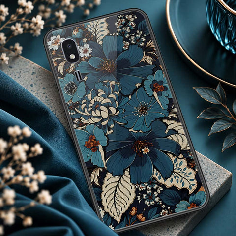 Samsung Galaxy A2 Core Cover - ONation Botanical Bloom Series - HQ Ultra Shine Premium Infinity Glass Soft Silicon Borders Case