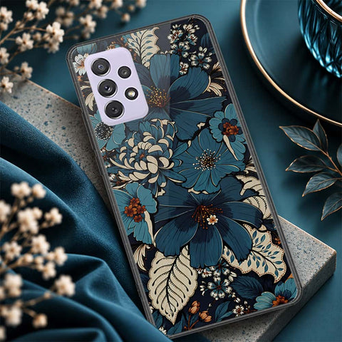 Samsung Galaxy A72 Cover - ONation Botanical Bloom Series - HQ Ultra Shine Premium Infinity Glass Soft Silicon Borders Case