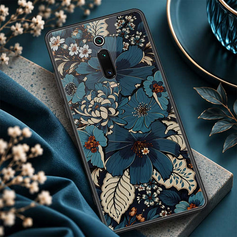 Xiaomi Mi 9T Cover - ONation Botanical Bloom Series - HQ Ultra Shine Premium Infinity Glass Soft Silicon Borders Case