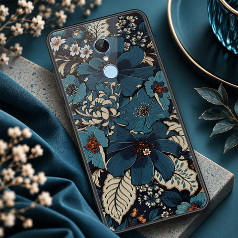Xiaomi Redmi 5 Cover - ONation Botanical Bloom Series - HQ Ultra Shine Premium Infinity Glass Soft Silicon Borders Case