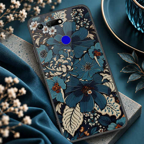 Huawei Honor View 20 Cover - ONation Botanical Bloom Series - HQ Ultra Shine Premium Infinity Glass Soft Silicon Borders Case