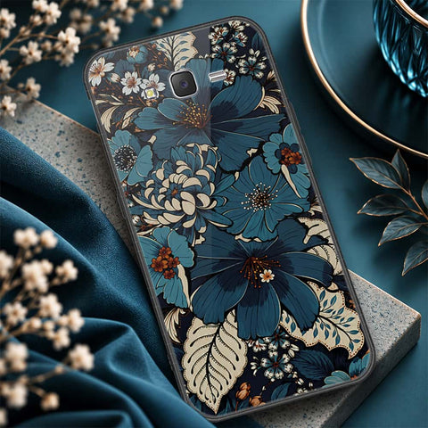 Samsung Galaxy J7 2015 Cover - ONation Botanical Bloom Series - HQ Ultra Shine Premium Infinity Glass Soft Silicon Borders Case