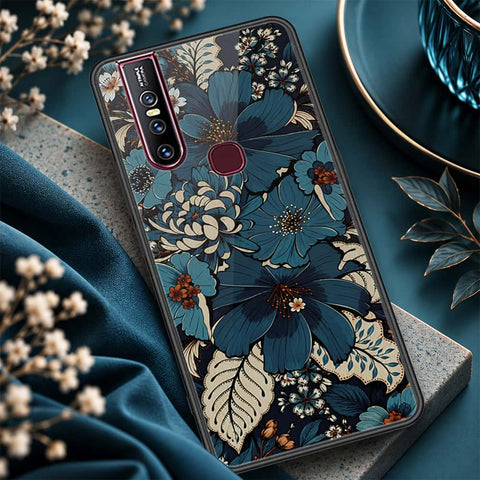 Vivo V15 Cover - ONation Aesthetic Collage Series - HQ Ultra Shine Premium Infinity Glass Soft Silicon Borders Case