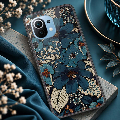 Xiaomi Mi 11 Cover - ONation Botanical Bloom Series - HQ Ultra Shine Premium Infinity Glass Soft Silicon Borders Case
