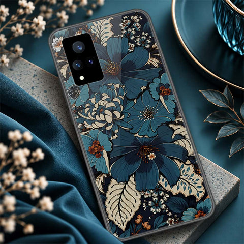 Vivo V21 Cover - ONation Botanical Bloom Series - HQ Ultra Shine Premium Infinity Glass Soft Silicon Borders Case