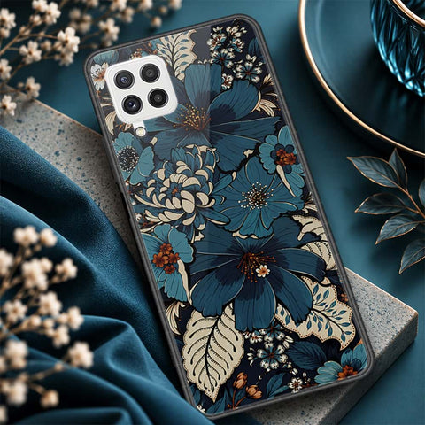 Samsung Galaxy M32 Cover - ONation Botanical Bloom Series - HQ Ultra Shine Premium Infinity Glass Soft Silicon Borders Case