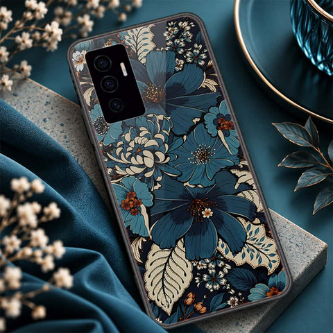 Vivo V23e Cover - ONation Botanical Bloom Series - HQ Ultra Shine Premium Infinity Glass Soft Silicon Borders Case