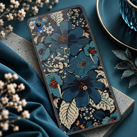 Vivo Y1s Cover - ONation Botanical Bloom Series - HQ Ultra Shine Premium Infinity Glass Soft Silicon Borders Case