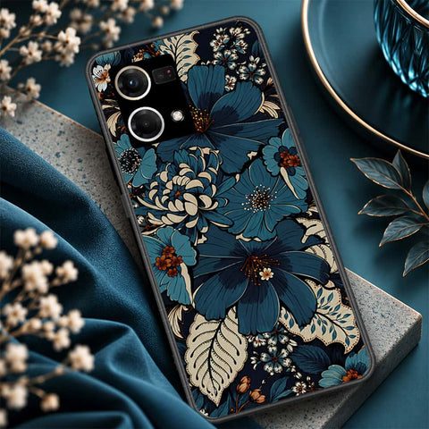 Oppo Reno 8 4G Cover - ONation Botanical Bloom Series - HQ Ultra Shine Premium Infinity Glass Soft Silicon Borders Case