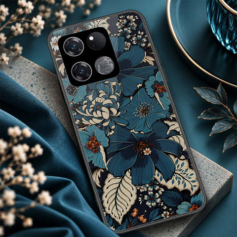 OnePlus Ace Racing Cover - ONation Botanical Bloom Series - HQ Ultra Shine Premium Infinity Glass Soft Silicon Borders Case