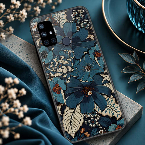 OnePlus Nord N10 Cover - ONation Botanical Bloom Series - HQ Ultra Shine Premium Infinity Glass Soft Silicon Borders Case