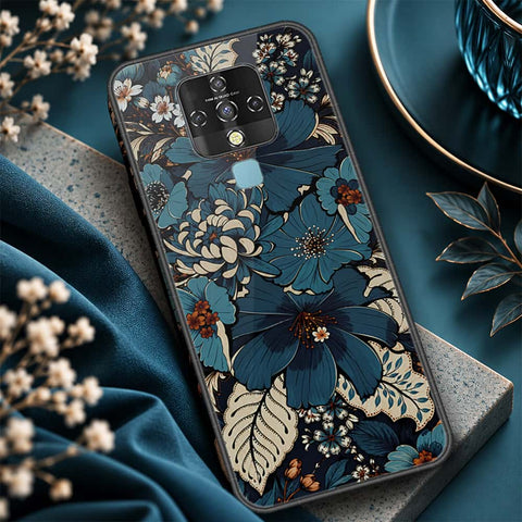 Tecno Camon 16 Cover - ONation Botanical Bloom Series - HQ Ultra Shine Premium Infinity Glass Soft Silicon Borders Case