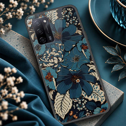 Oppo A55s Cover - ONation Botanical Bloom Series - HQ Ultra Shine Premium Infinity Glass Soft Silicon Borders Case