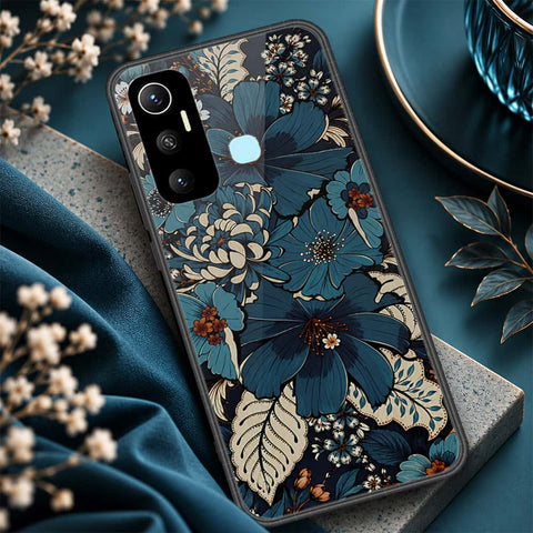 Infinix Hot 11 Cover - ONation Botanical Bloom Series - HQ Ultra Shine Premium Infinity Glass Soft Silicon Borders Case
