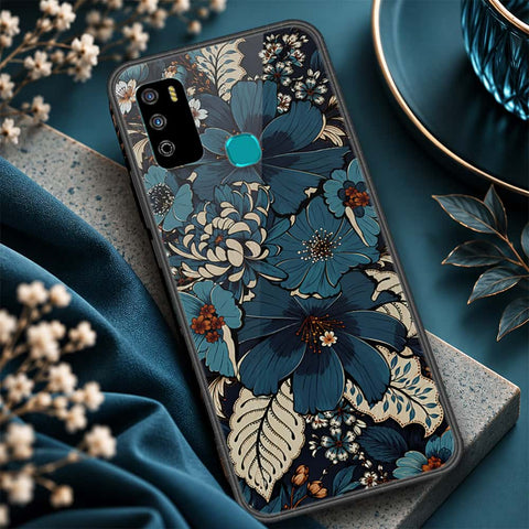 Infinix Hot 9 Play Cover - ONation Botanical Bloom Series - HQ Ultra Shine Premium Infinity Glass Soft Silicon Borders Case