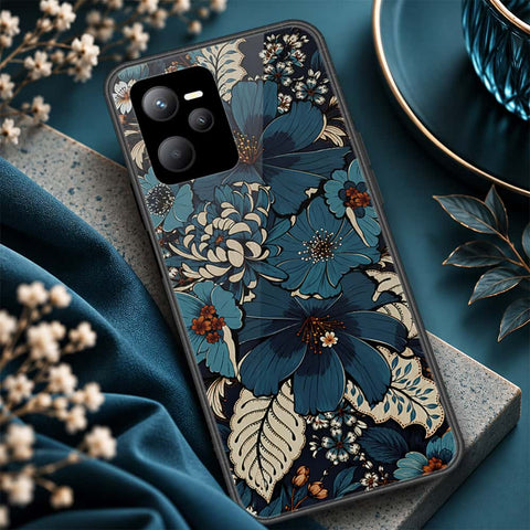Realme V25 Cover - ONation Botanical Bloom Series - HQ Ultra Shine Premium Infinity Glass Soft Silicon Borders Case