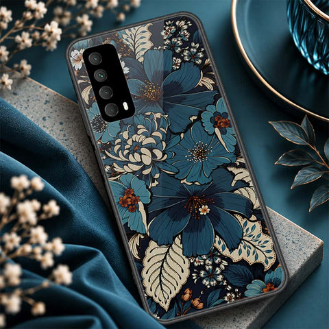 Huawei Y7a Cover - ONation Botanical Bloom Series - HQ Ultra Shine Premium Infinity Glass Soft Silicon Borders Case