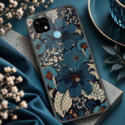 Realme C21 Cover - ONation Botanical Bloom Series - HQ Ultra Shine Premium Infinity Glass Soft Silicon Borders Case