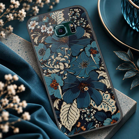 Samsung Galaxy S6 Edge Plus Cover - ONation Botanical Bloom Series - HQ Ultra Shine Premium Infinity Glass Soft Silicon Borders Case