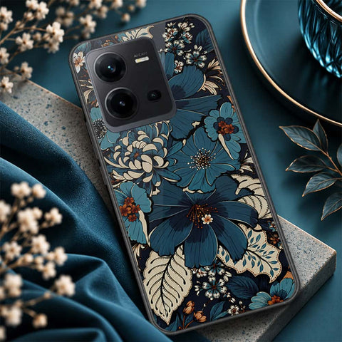 Vivo V25e Cover - ONation Botanical Bloom Series - HQ Ultra Shine Premium Infinity Glass Soft Silicon Borders Case