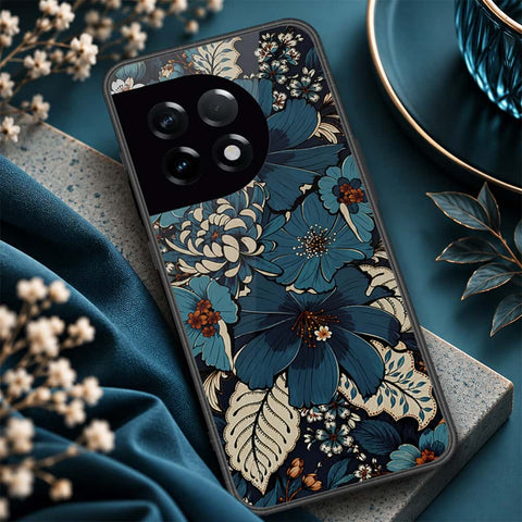 OnePlus 11 Cover - ONation Botanical Bloom Series - HQ Ultra Shine Premium Infinity Glass Soft Silicon Borders Case