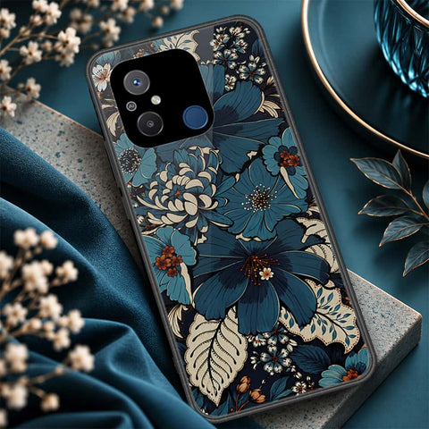Xiaomi Poco C55 Cover - ONation Botanical Bloom Series - HQ Ultra Shine Premium Infinity Glass Soft Silicon Borders Case